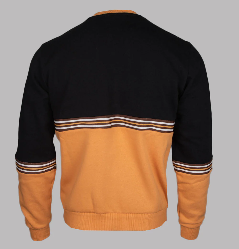 Fila Vintage Attwood Colour Block Sweatshirt Yam/Black - Image 2