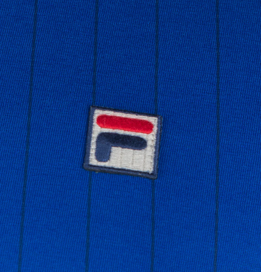 Fila Vintage BB1 Classic Striped Polo Bright Blue/Fila Navy - Image 4