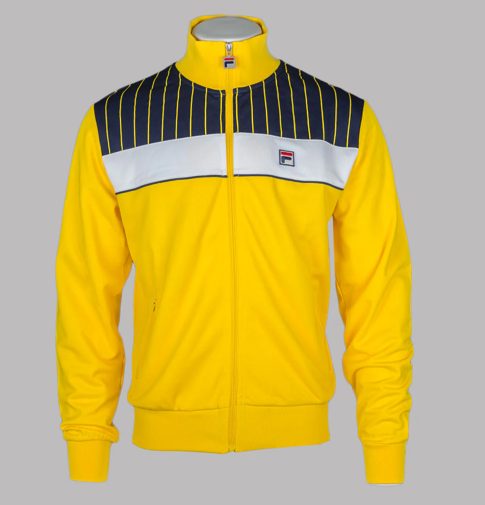 Fila Vintage Eccellente Track Top High Visability Yellow/Fila Navy/White