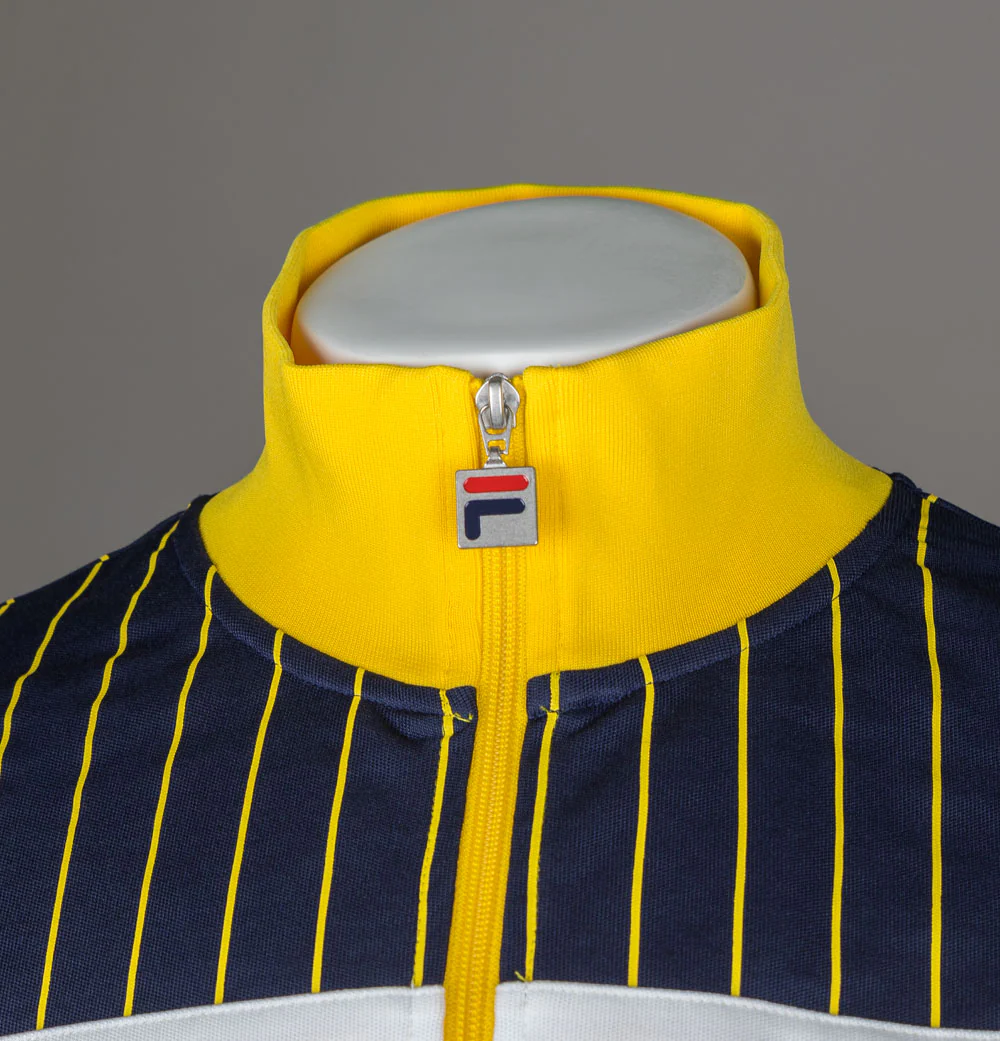 Fila Vintage Eccellente Track Top High Visability Yellow/Fila Navy/White - Image 3