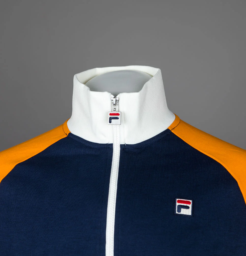 Fila Vintage Founder 2 Track Jacket Fila Navy/Gardenia/Bright Marigold - Image 3