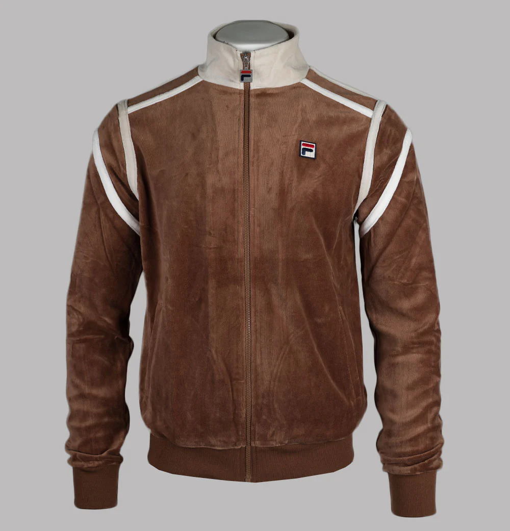 Fila Vintage Gabriele Contrast Panel Track Top Cappuccino/Gardenia
