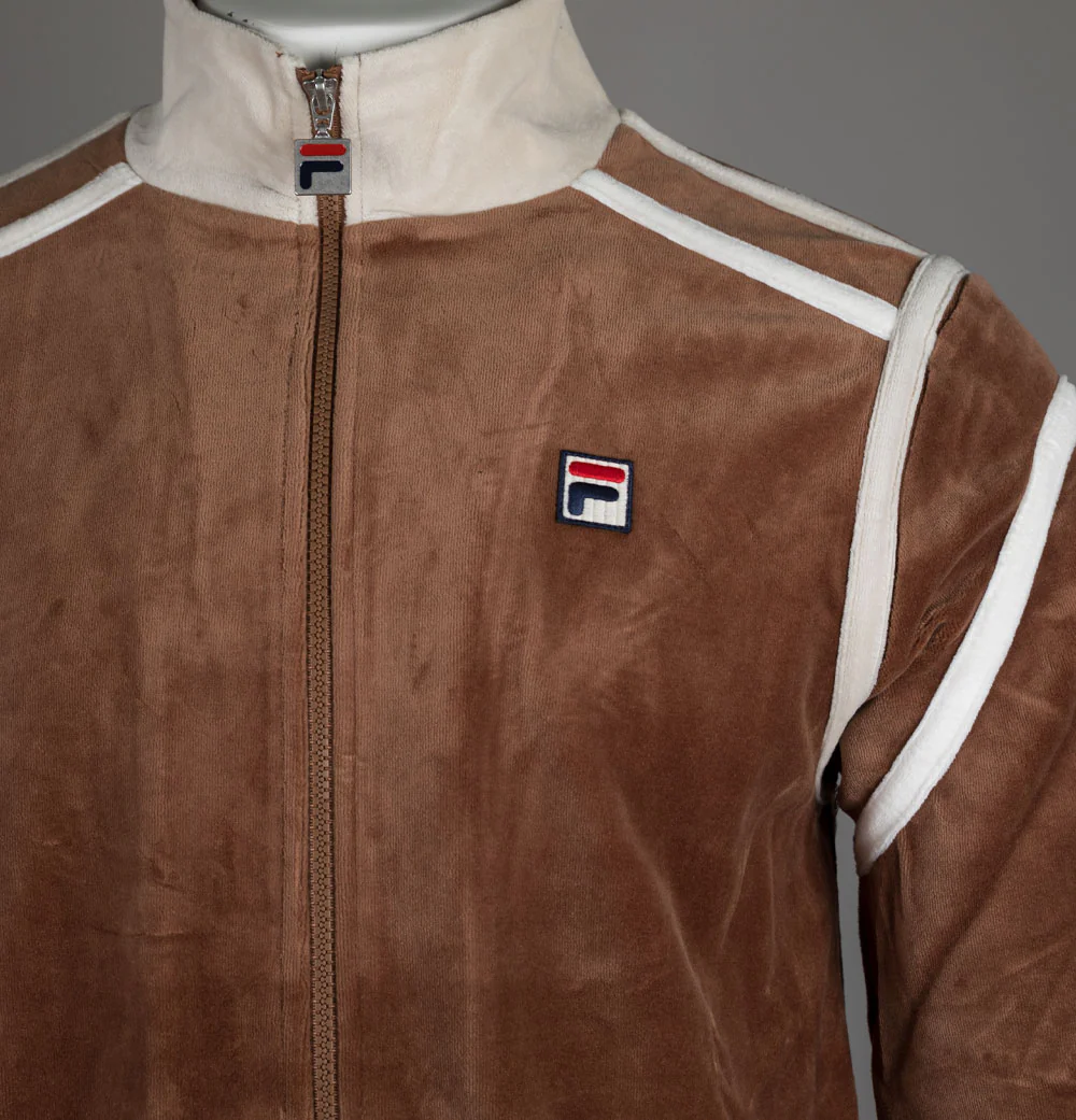 Fila Vintage Gabriele Contrast Panel Track Top Cappuccino/Gardenia - Image 3