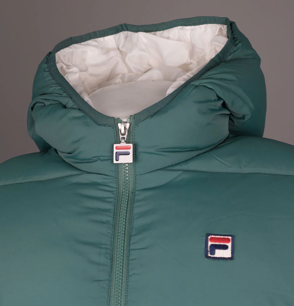 Fila Vintage Harry Padded Puffer Jacket Dark Forest/Gardenia - Image 3