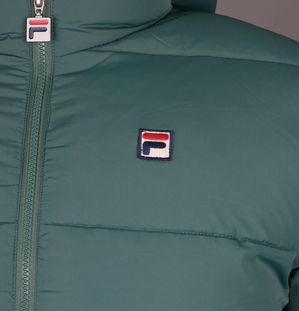 Fila Vintage Harry Padded Puffer Jacket Dark Forest/Gardenia - Image 4