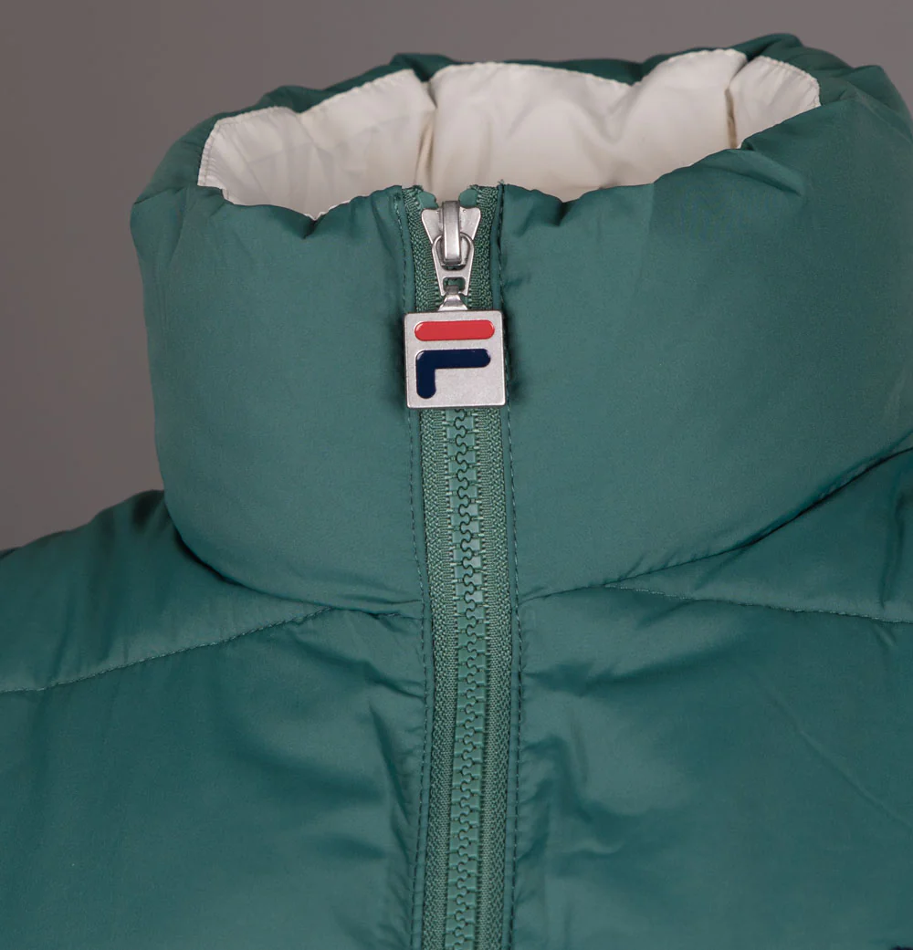 Fila Vintage Mackay Padded Puffer Gilet Dark Forest/Gardenia - Image 3