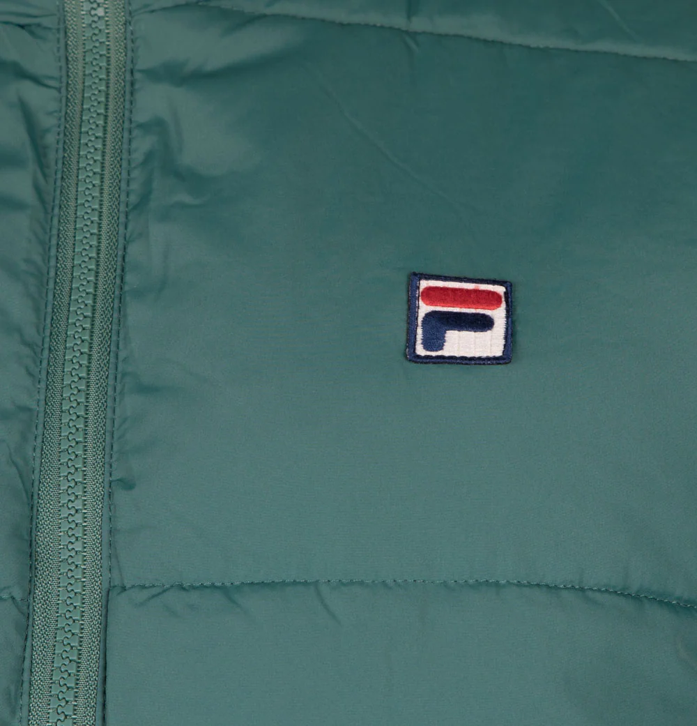 Fila Vintage Mackay Padded Puffer Gilet Dark Forest/Gardenia - Image 4