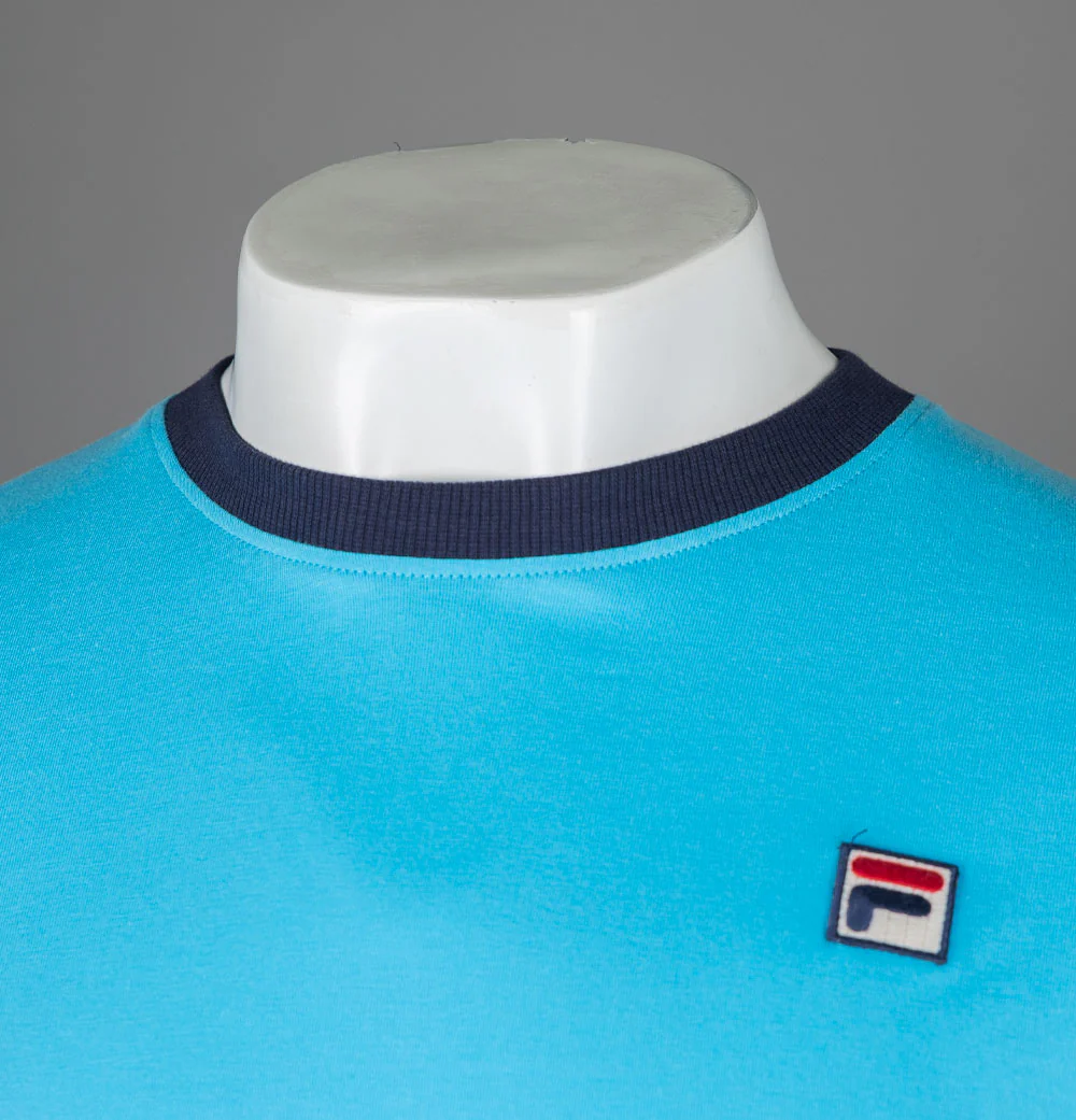Fila Vintage Marconi Ringer T-Shirt Aquarius/Navy - Image 3