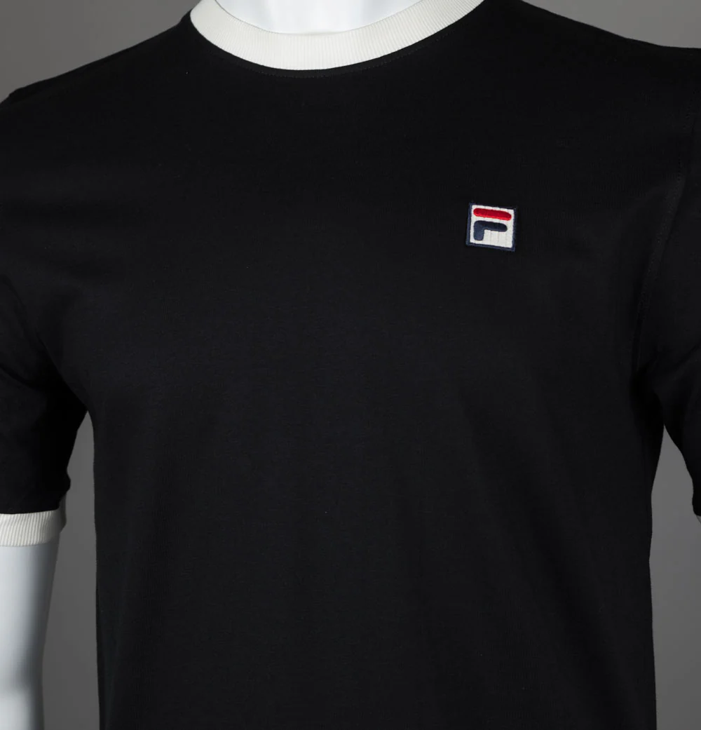 Fila Vintage Marconi Ringer T-Shirt Black/Gardenia - Image 3