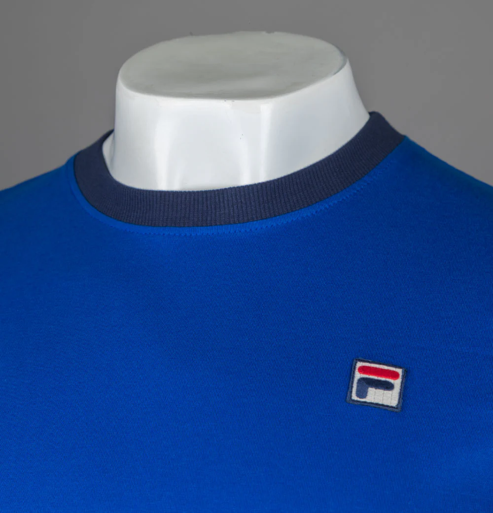 Fila Vintage Marconi Ringer T-Shirt Bright Blue/Fila Navy - Image 3