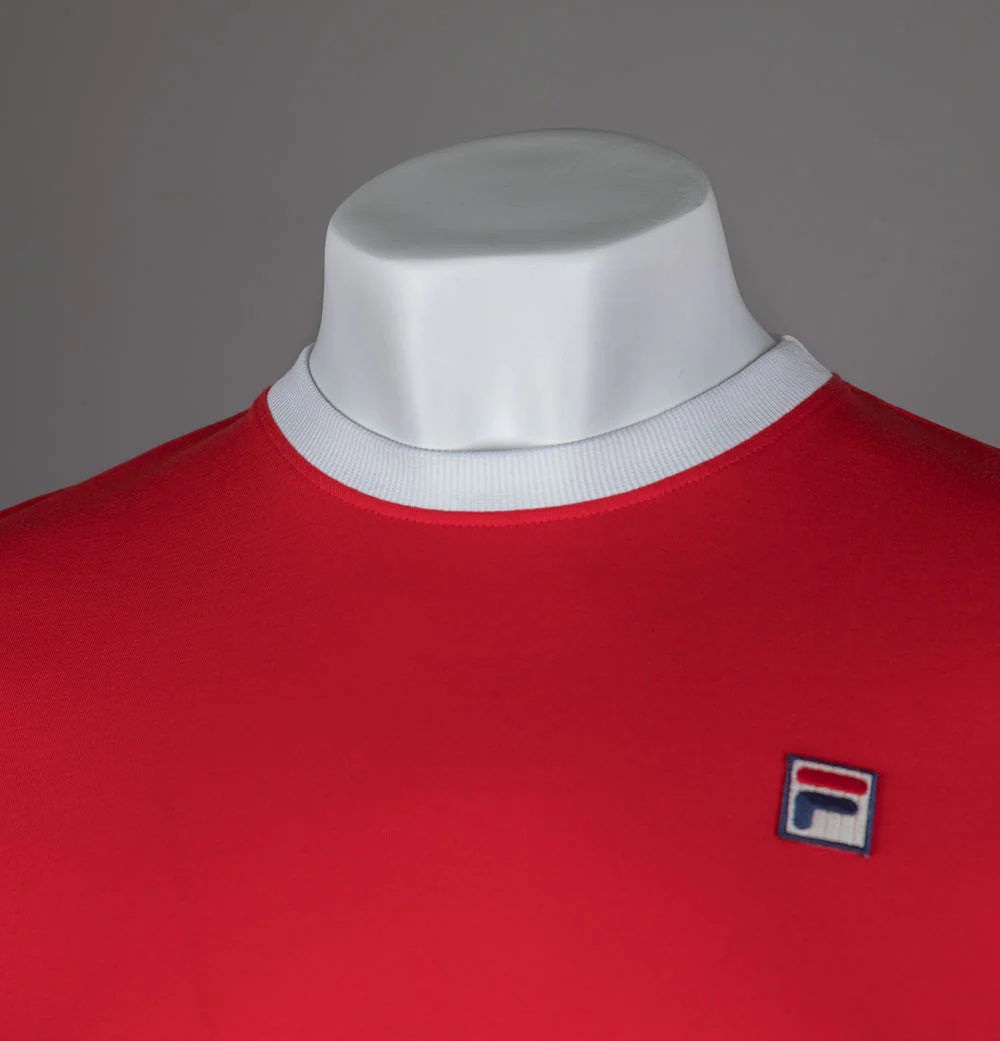 Fila Vintage Marconi Ringer T-Shirt Fila Red/White - Image 3