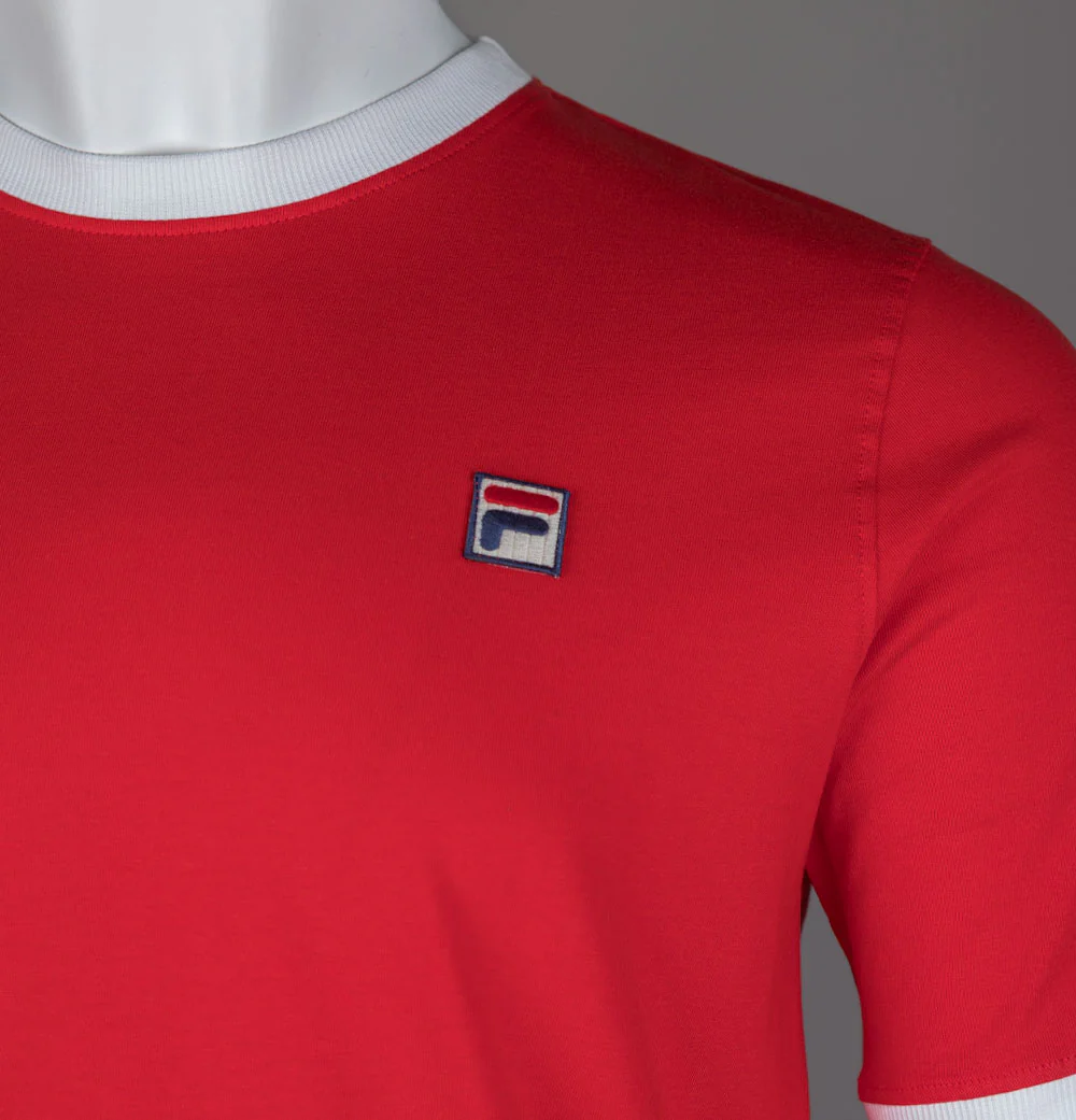 Fila Vintage Marconi Ringer T-Shirt Fila Red/White - Image 4