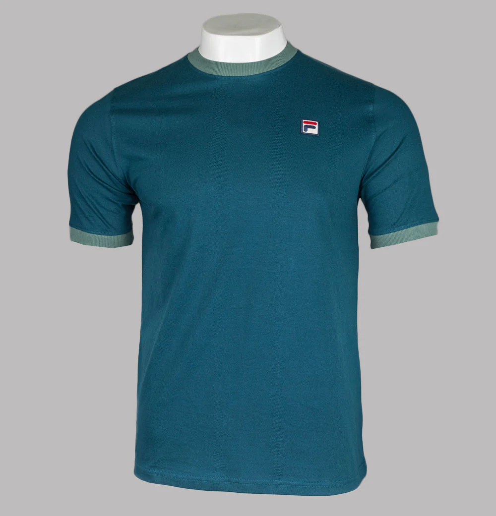 Fila Vintage Marconi Ringer T-Shirt Reflecting Pond/Dark Forest