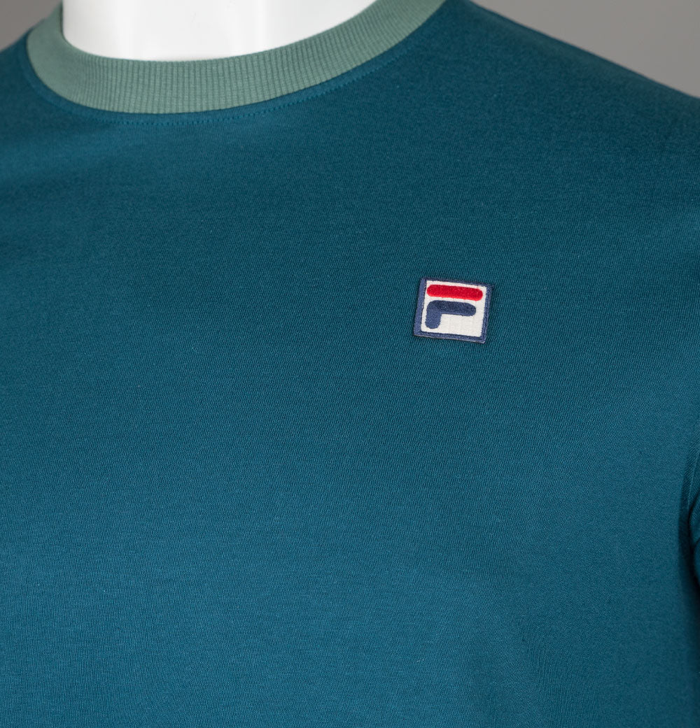 Fila Vintage Marconi Ringer T-Shirt Reflecting Pond/Dark Forest - Image 3