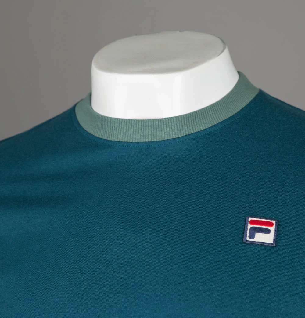 Fila Vintage Marconi Ringer T-Shirt Reflecting Pond/Dark Forest - Image 4