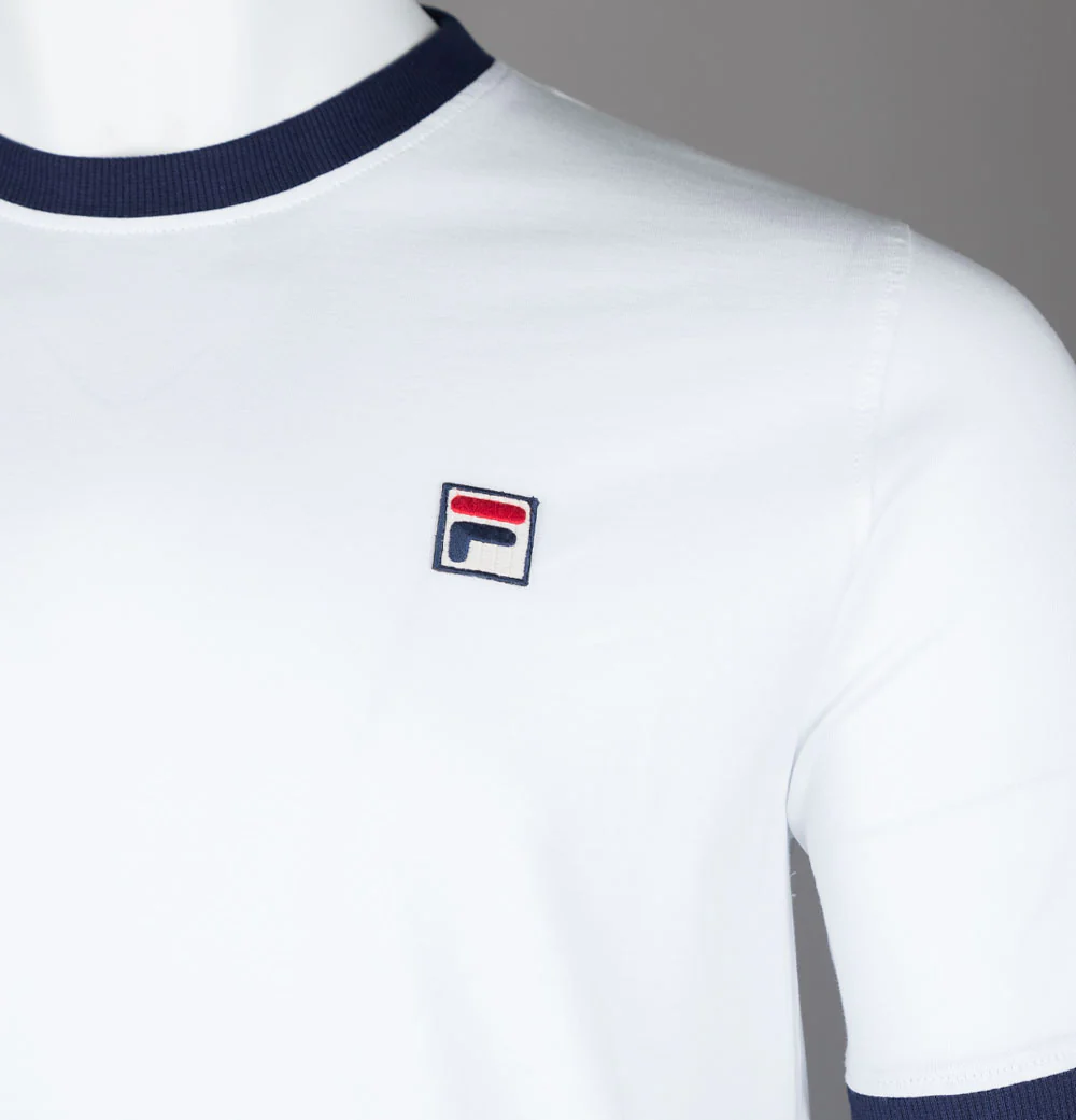 Fila Vintage Marconi Ringer T-Shirt White/Fila Navy - Image 3