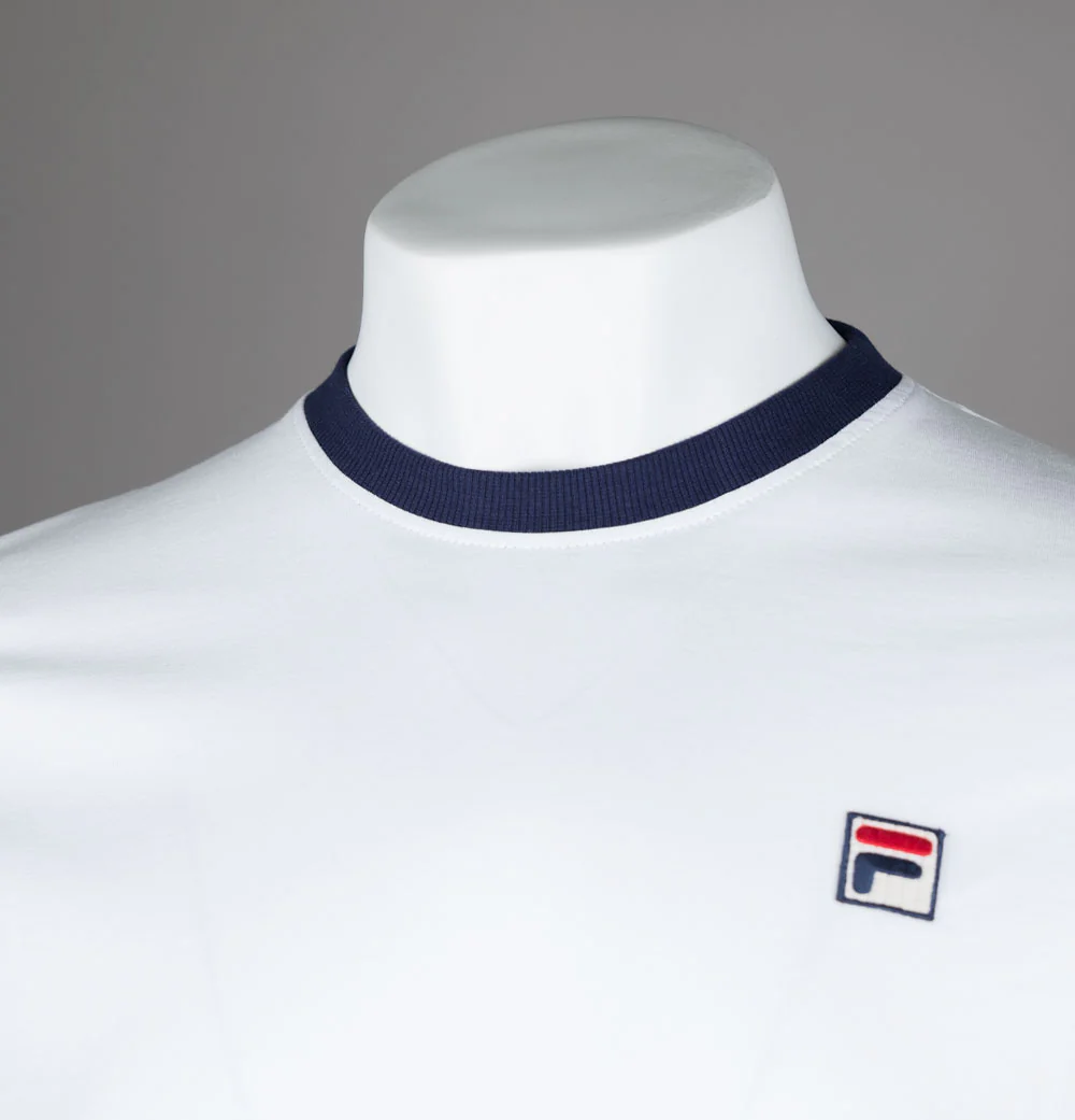 Fila Vintage Marconi Ringer T-Shirt White/Fila Navy - Image 4