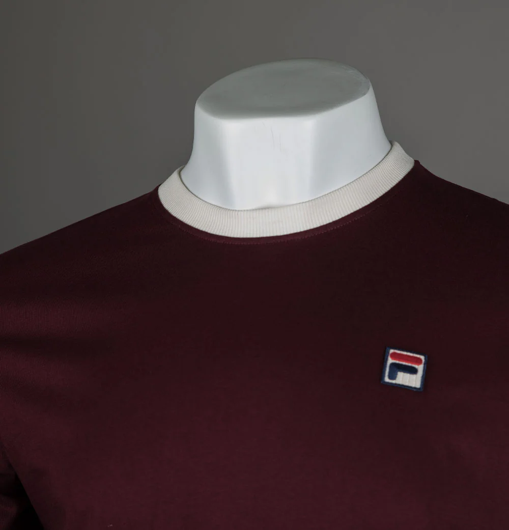 Fila Vintage Marconi Ringer T-Shirt Windsor Wine/Gardenia - Image 4