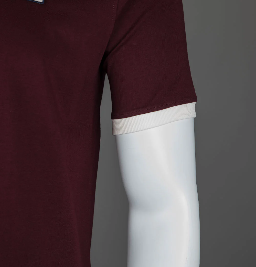 Fila Vintage Marconi Ringer T-Shirt Windsor Wine/Gardenia - Image 5