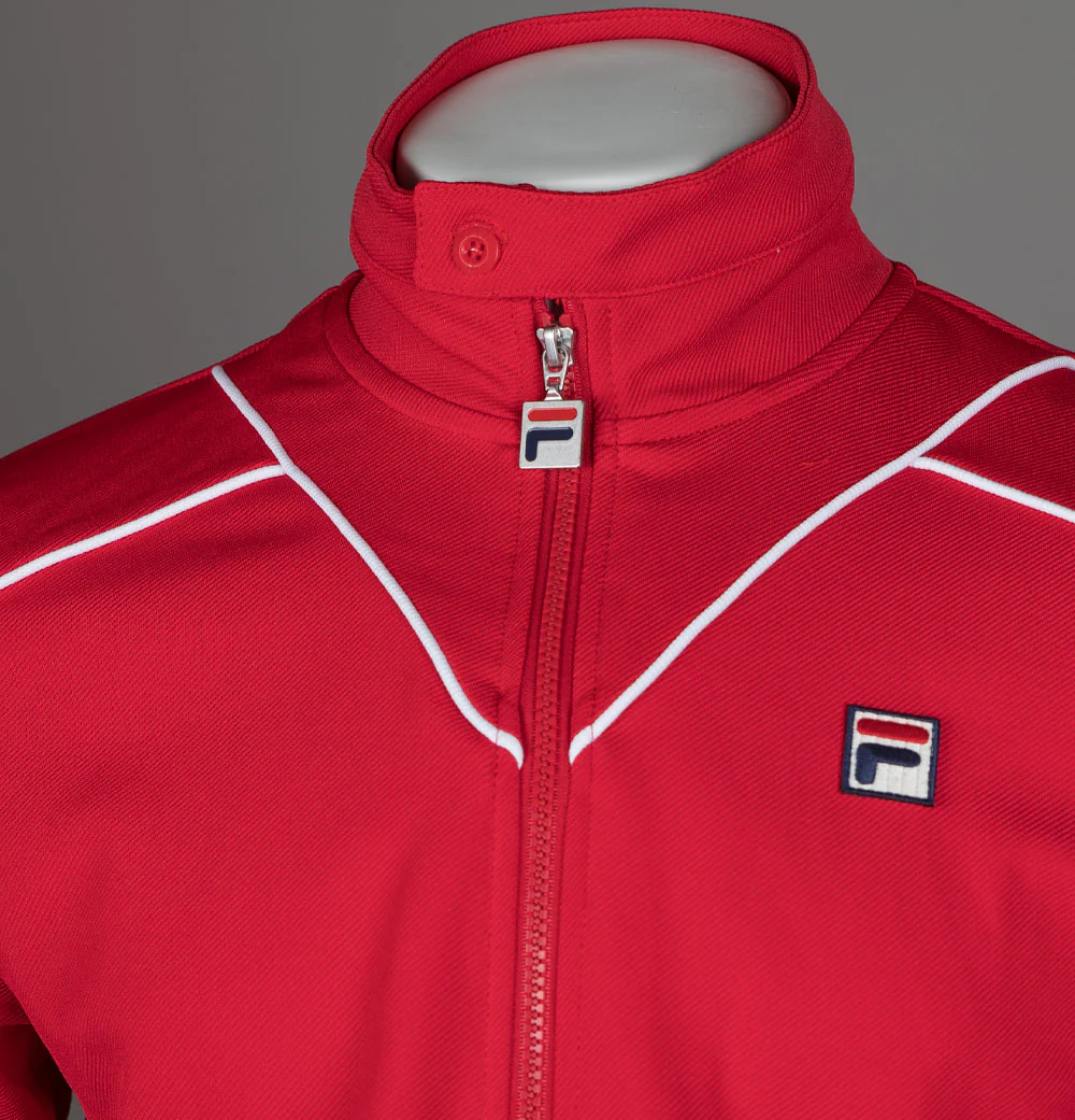 Fila Vintage Noble Piping Track Top Fila Red/White - Image 3