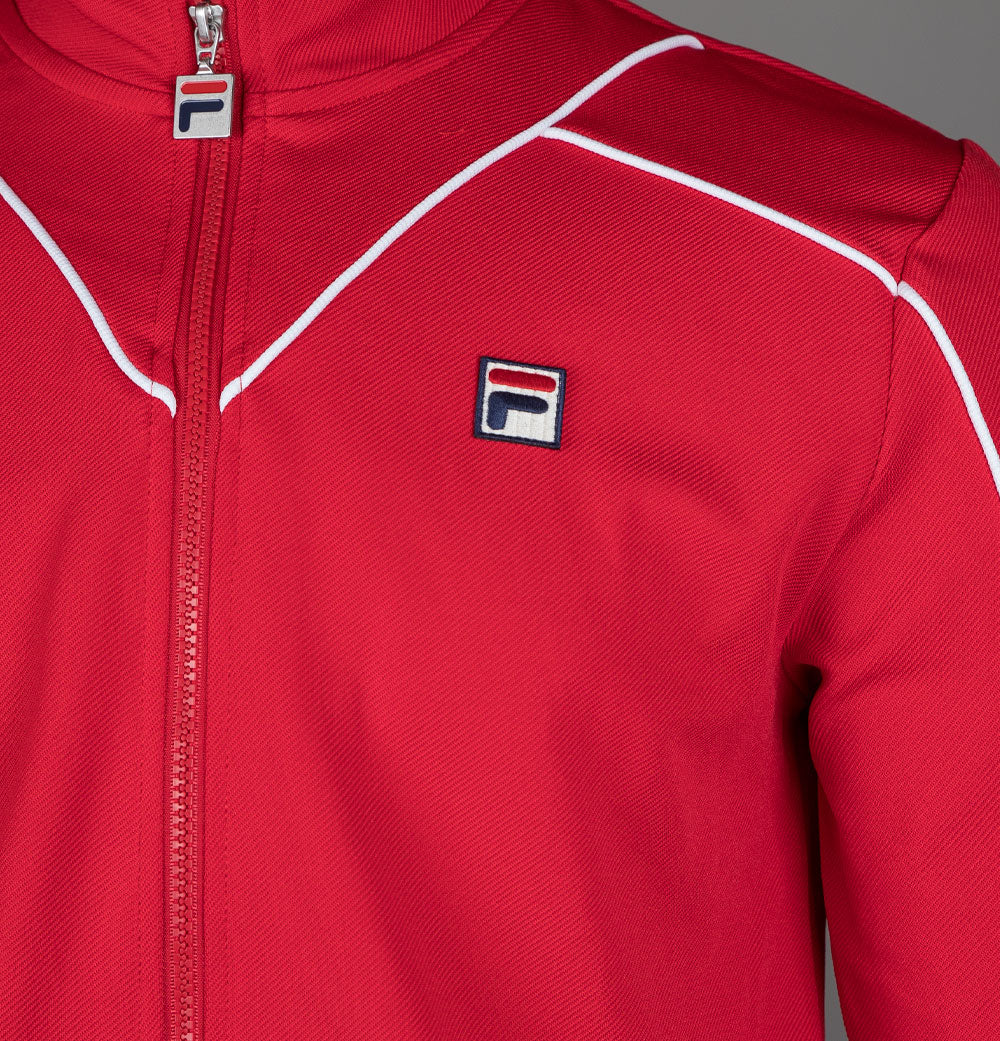 Fila Vintage Noble Piping Track Top Fila Red/White - Image 4
