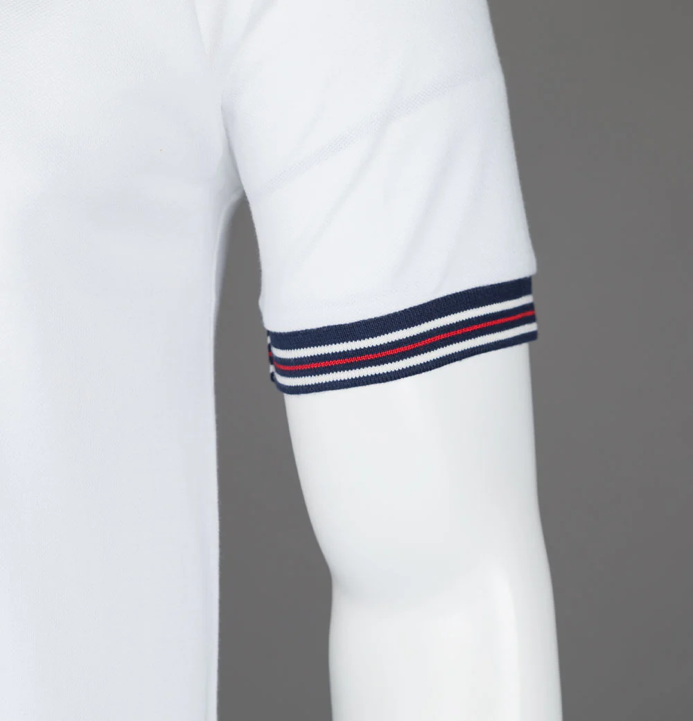 Fila Vintage Omari Heritage Stripe Polo Shirt White - Image 5
