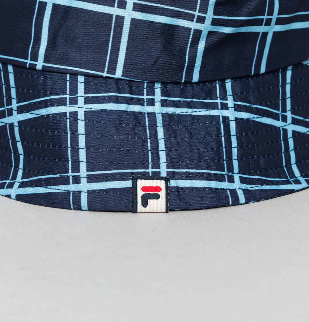 Fila Vintage Oscar Check Bucket Hat Fila Navy/Blue Bell - Image 4