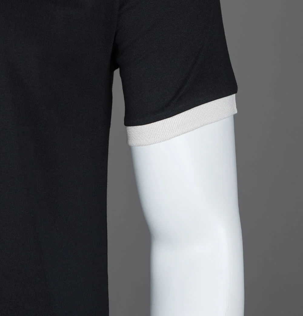Fila Vintage Panatta 2 Polo Shirt Black/Gardenia - Image 5