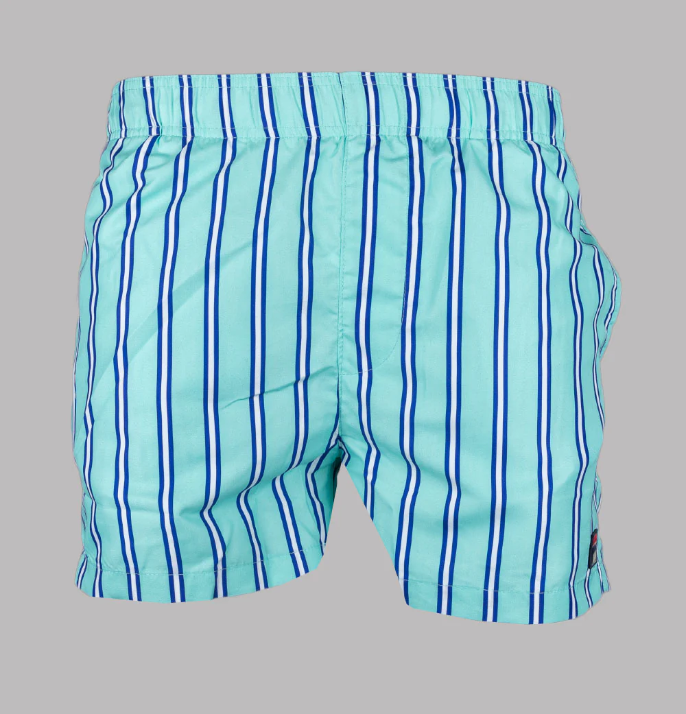 Fila Vintage Parsa Stripe Swim Shorts Aruba Blue - Image 2