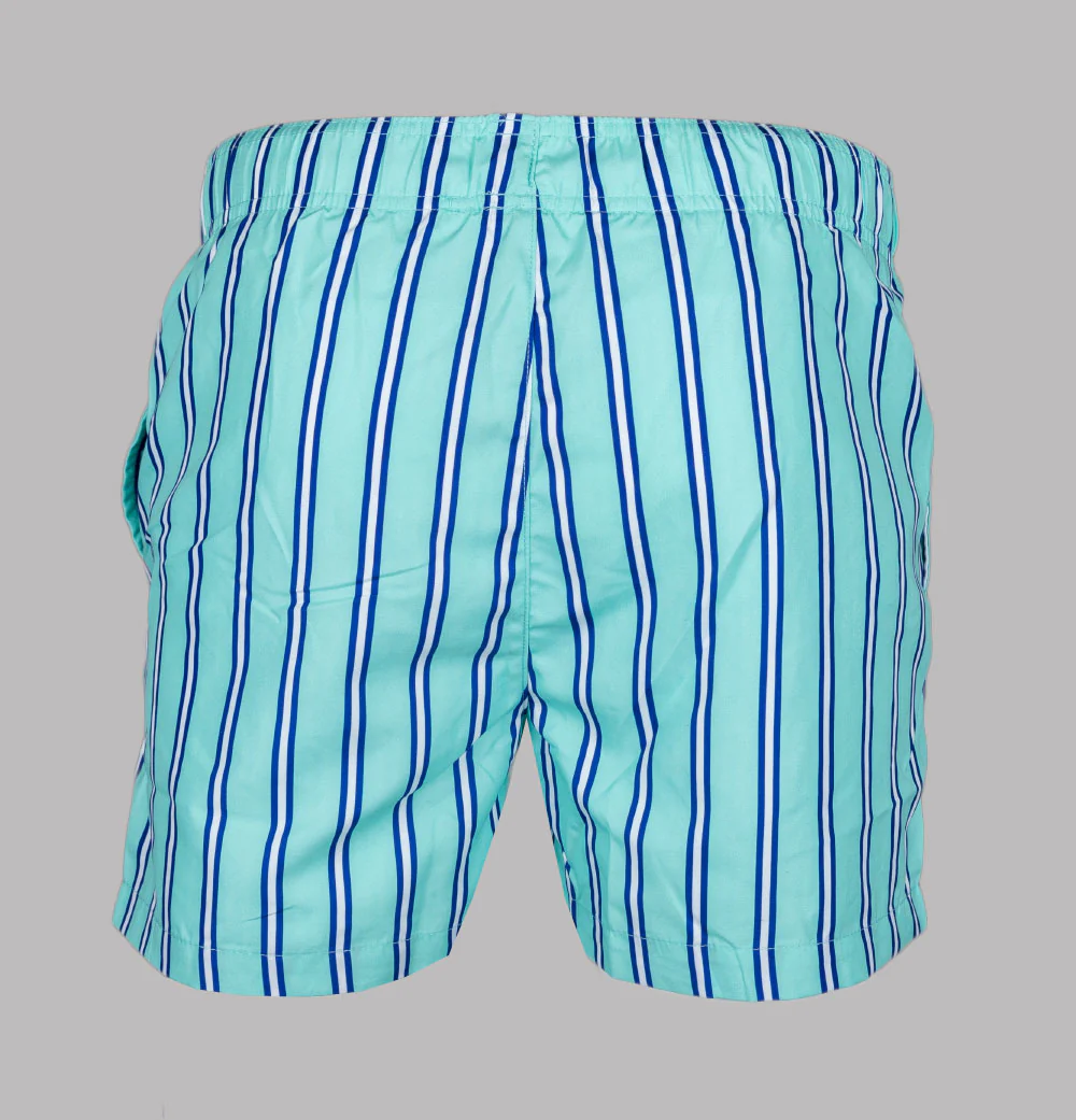 Fila Vintage Parsa Stripe Swim Shorts Aruba Blue - Image 3