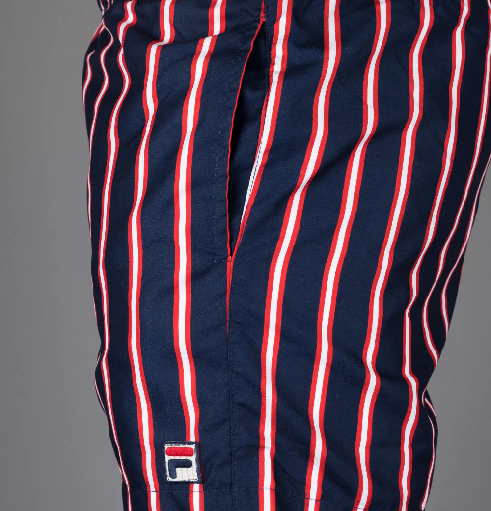 Fila Vintage Parsa Stripe Swim Shorts Fila Navy - Image 4