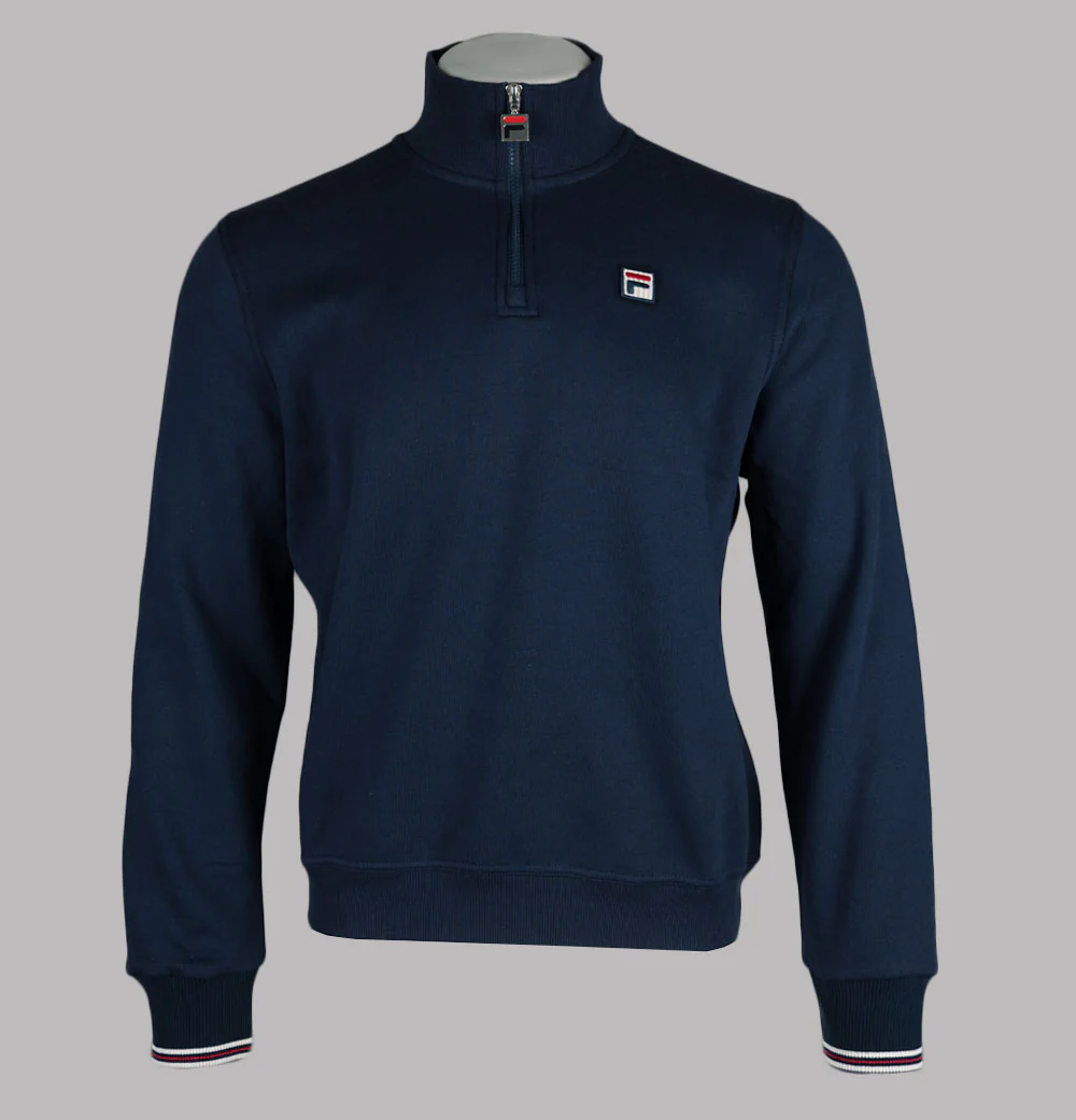 Fila Vintage Ramy 2 1/4 Zip Sweatshirt Fila Navy