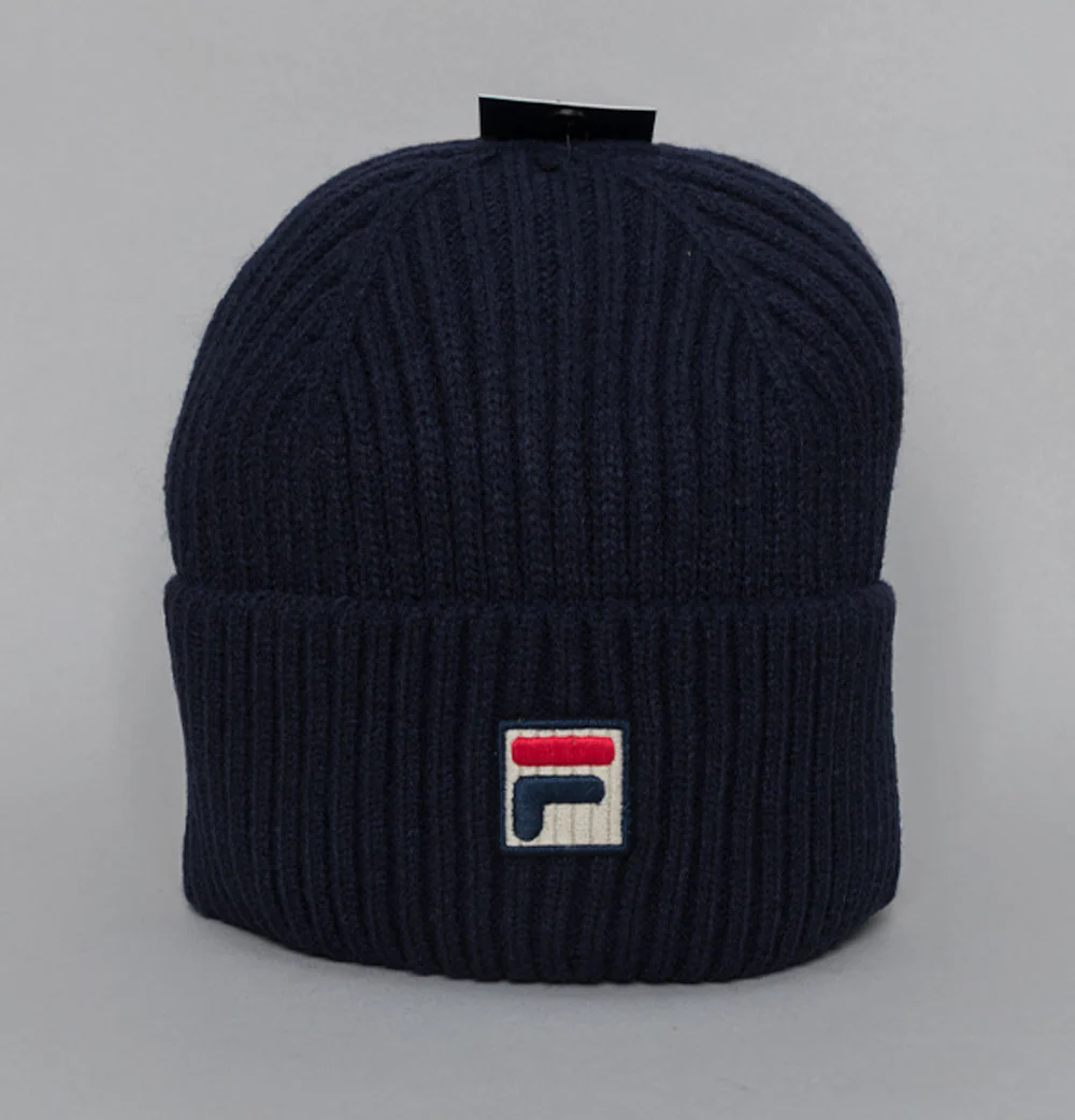 Fila Vintage Ricco Ribbed Watchman Beanie Fila Navy