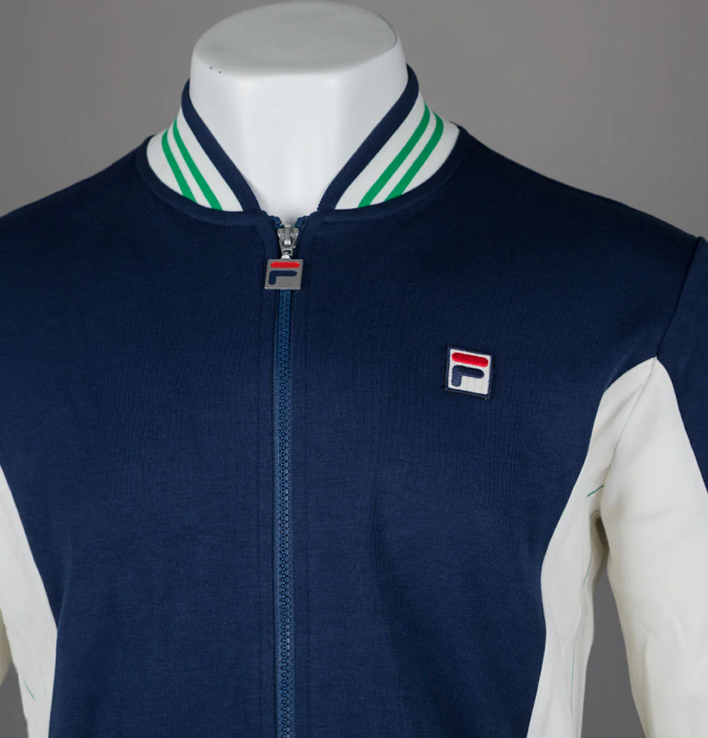 Fila Vintage Settanta Track Jacket Fila Navy/Gardenia/Green - Image 4