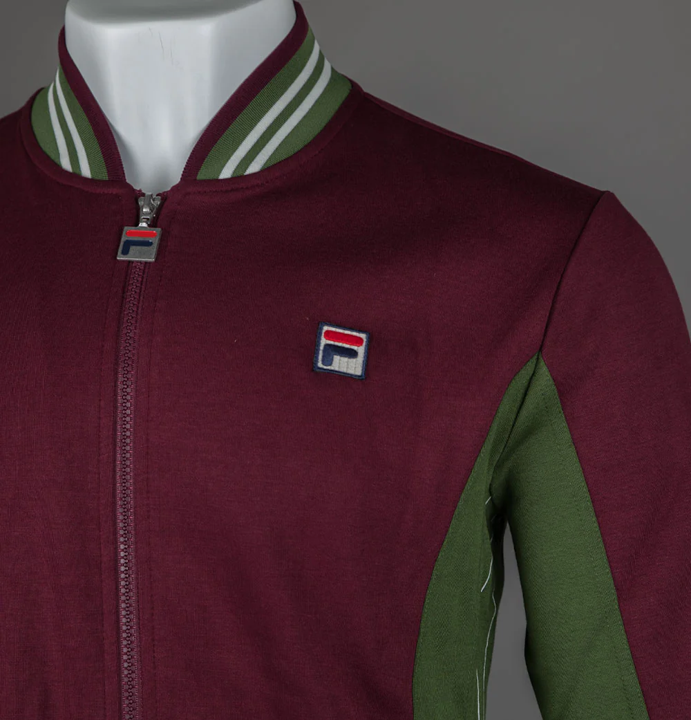 Fila Vintage Settanta Track Jacket Windsor Wine/Chive/Gardenia - Image 4