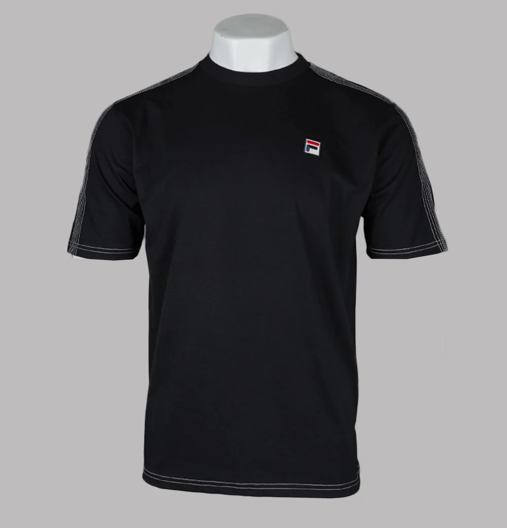 Fila Vintage Trey T-Shirt Black/Gardenia