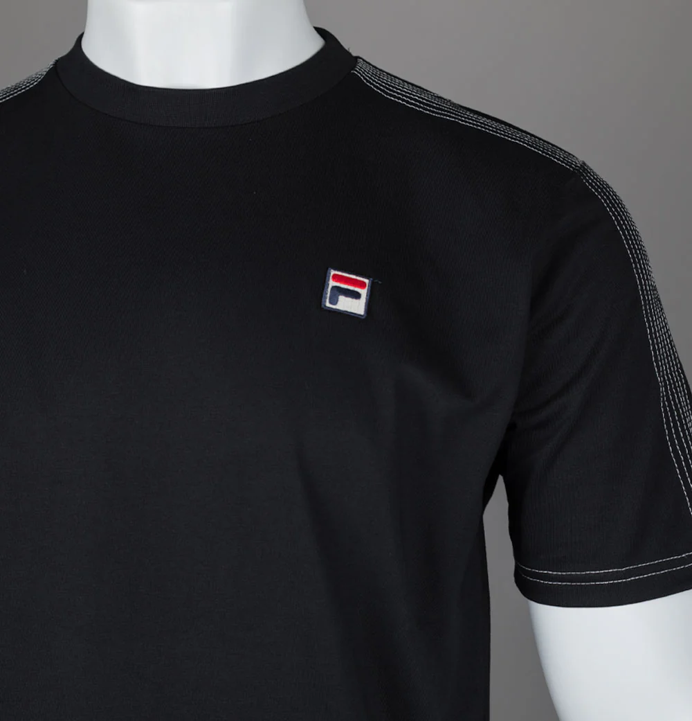 Fila Vintage Trey T-Shirt Black/Gardenia - Image 3