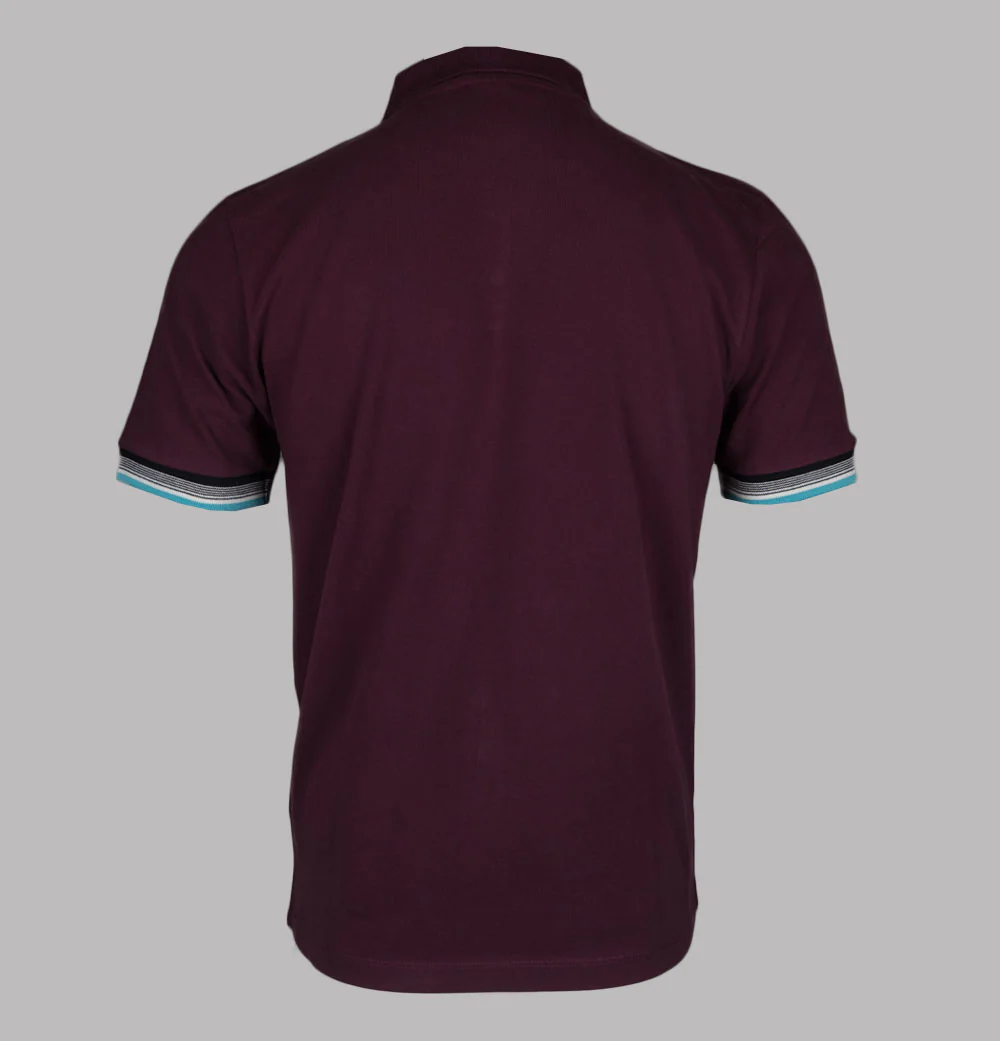 Fila Vintage Zev Cuff Detail Polo Shirt Fig/Milky Blue/Gardenia/Black - Image 2