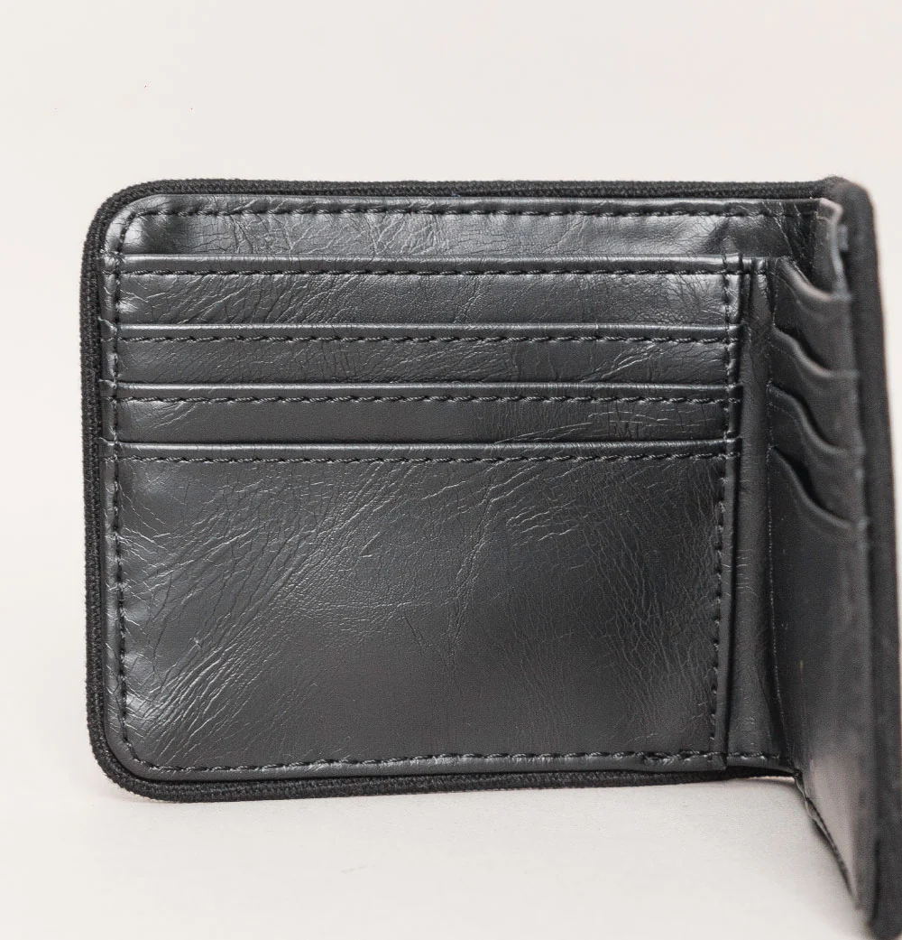 Fred Perry Arch Branded Billfold Wallet Black/Gold - Image 4