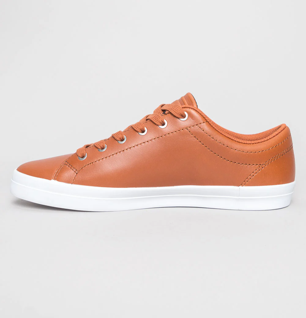 Fred Perry Baseline Leather Trainers Tan Brown - Image 4