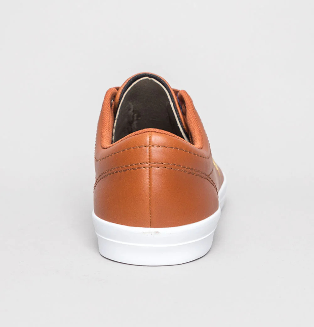 Fred Perry Baseline Leather Trainers Tan Brown - Image 5