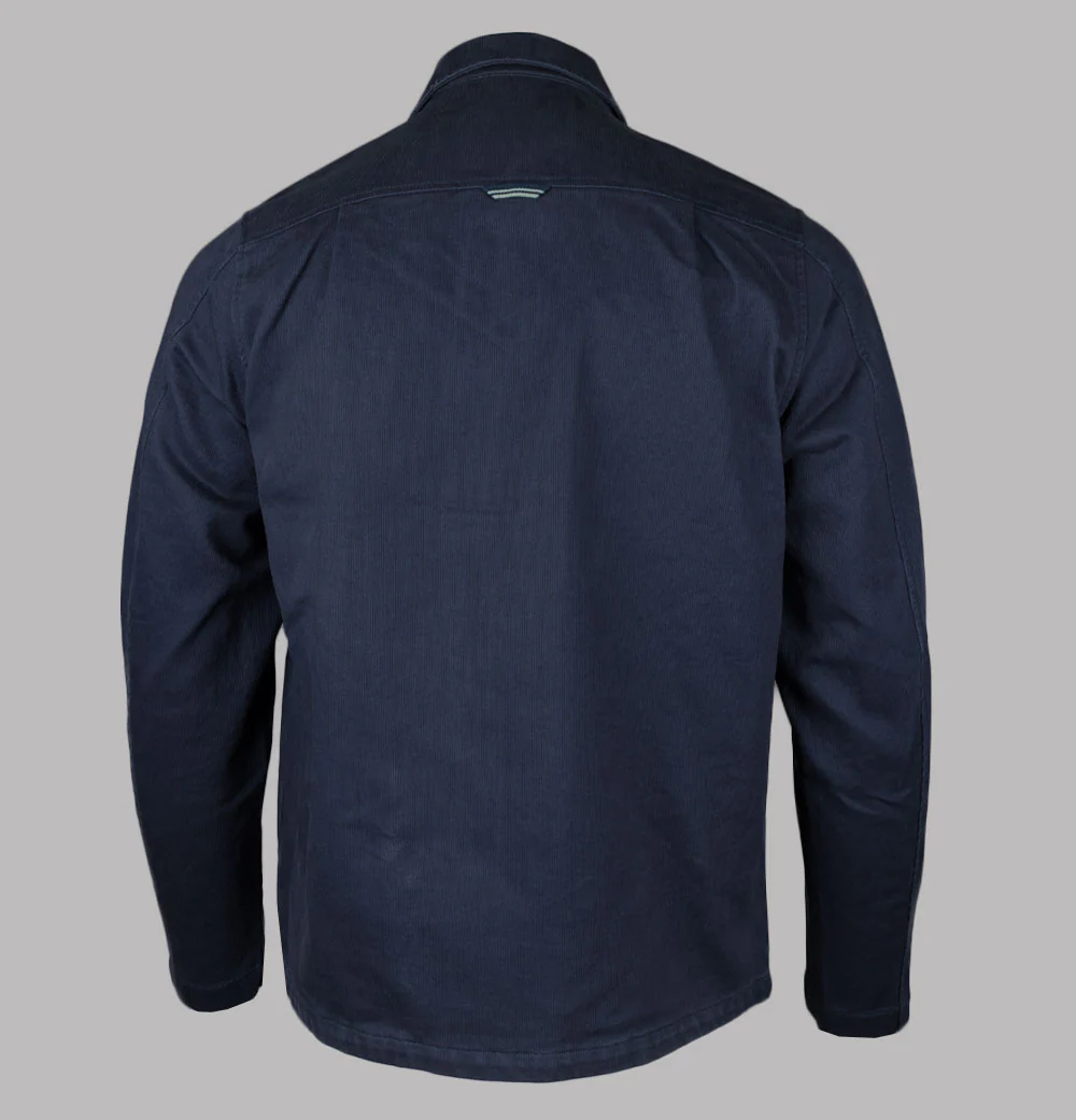 Fred Perry Bedford Cord Overshirt Dark Airforce - Image 2