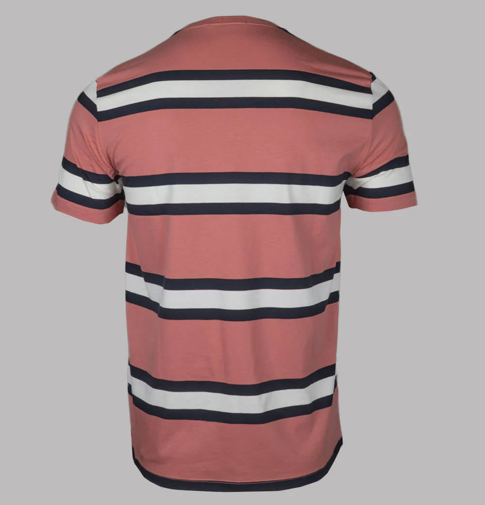 Fred Perry Bold Stripe T-Shirt Putty Pink - Image 2