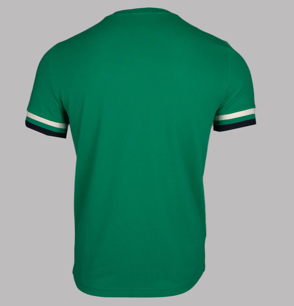Fred Perry Bold Tipped Pique T-Shirt Fred Perry Green - Image 2