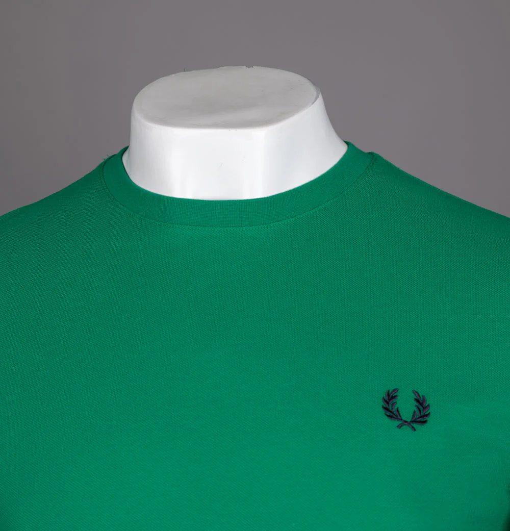 Fred Perry Bold Tipped Pique T-Shirt Fred Perry Green - Image 3