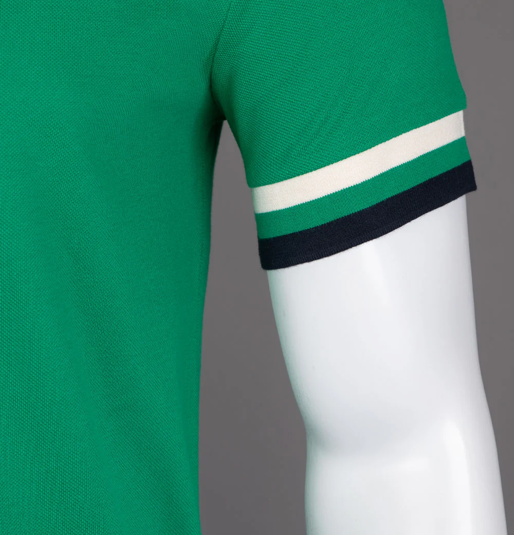 Fred Perry Bold Tipped Pique T-Shirt Fred Perry Green - Image 5