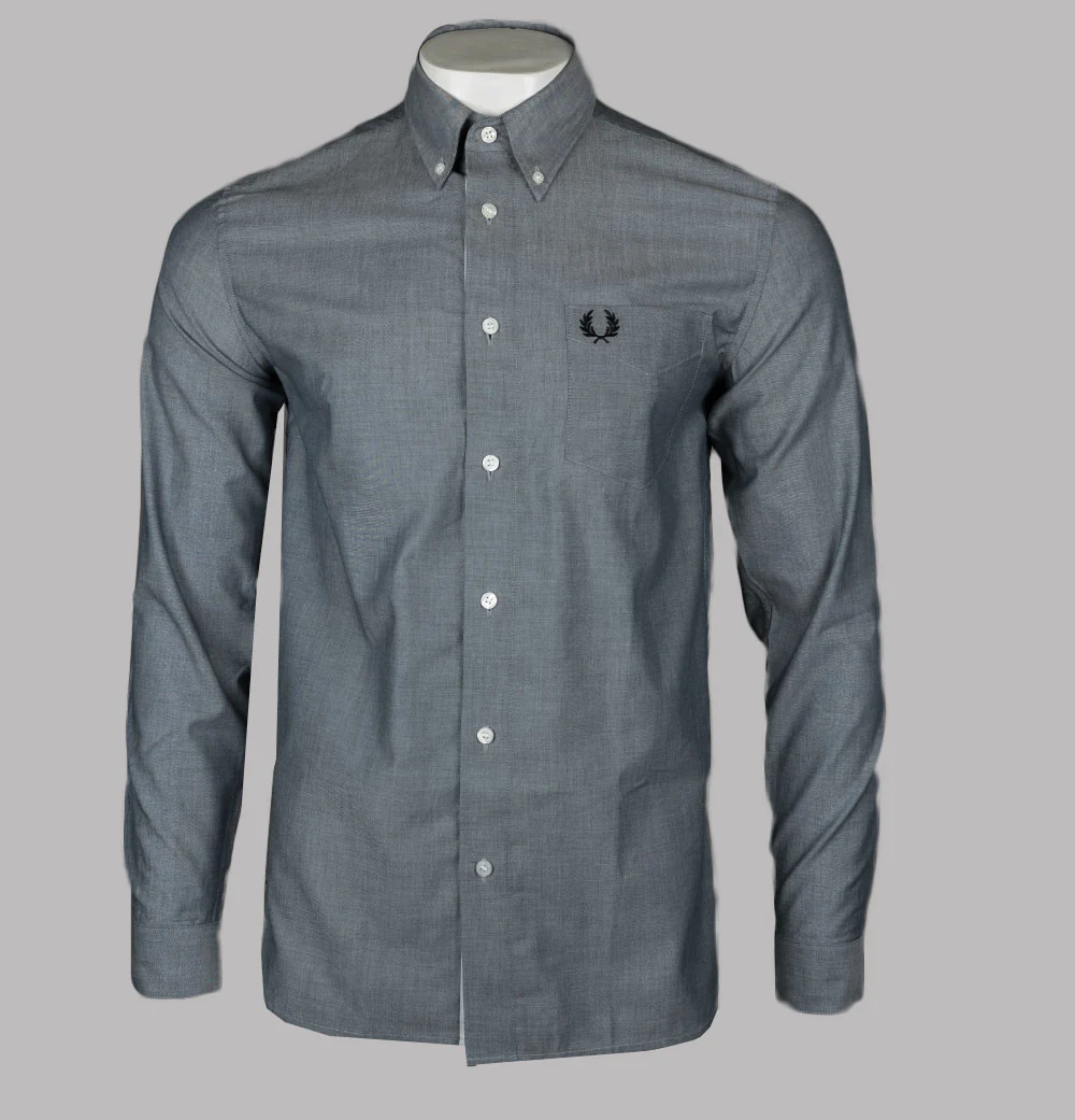 Fred Perry Button Down Collar Shirt Black