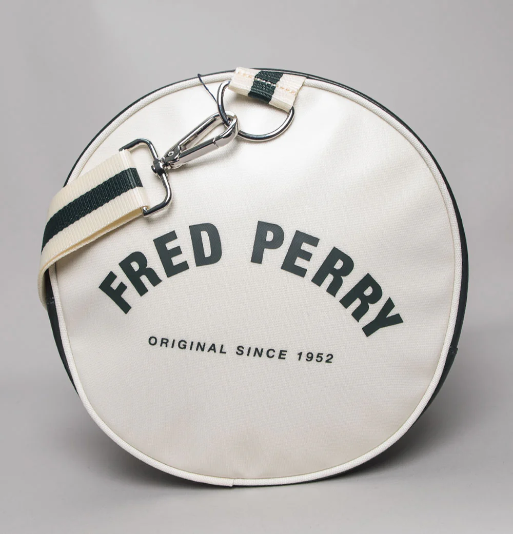 Fred Perry Classic Barrel Bag Night Green/Ecru - Image 5