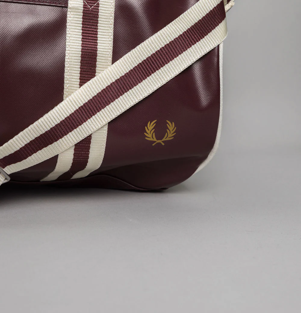 Fred Perry Classic Barrel Bag Oxblood/Ecru - Image 3