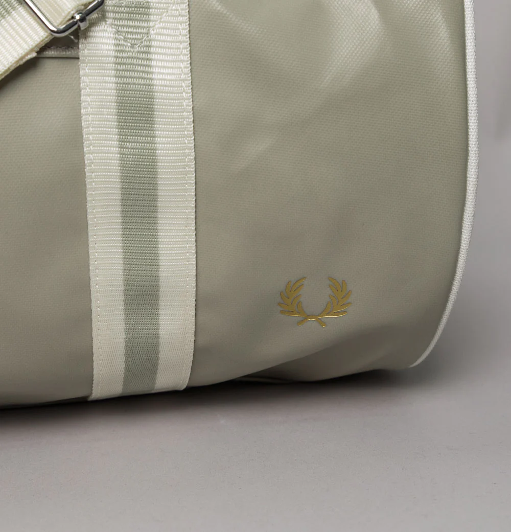 Fred Perry Classic Barrel Bag Warm Grey/Ecru - Image 3